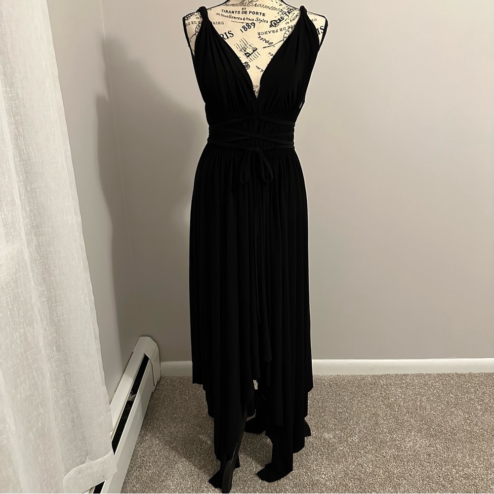 NWT Gorgeous Black Norma Kamali Goddess Dress Size Small S/36